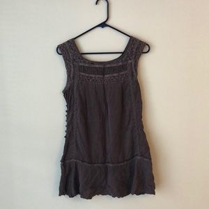 Free People Purple Silk Blouse